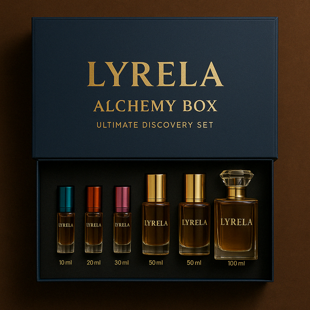 Lyrela Alchemy Box – Ultimate Discovery Set (5 Bottle Sizes)